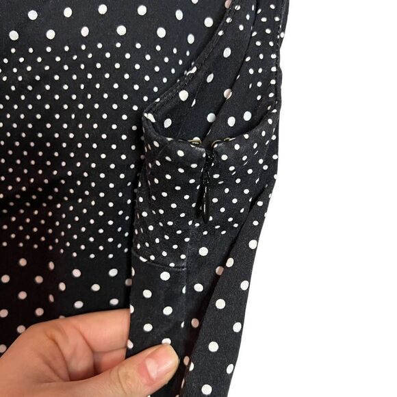 3 for $30! Tommy Hilfiger black and white polka dot dress - Picture 3 of 11